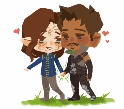 Chibi commission of Enic and Dorian from RTX (*･▽･*)