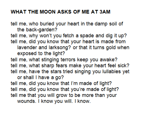 What The Moon Asks Of Me At 3am By Keaton St. James