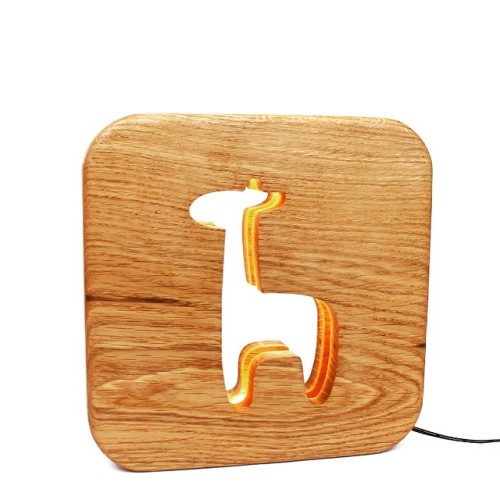 So I may not be afraid of the dark anymore, but I still ❤️ this Handmade Wooden Giraffe Nightlight b