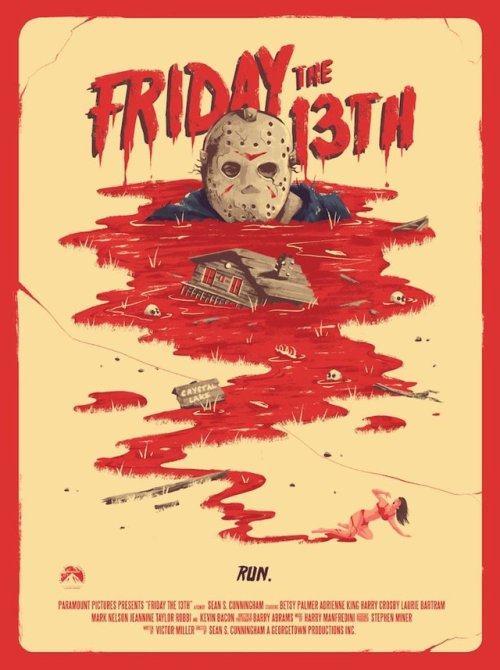 cinexphile: Friday the 13th (1980) alternative minimal art poster by Marie Bergeron