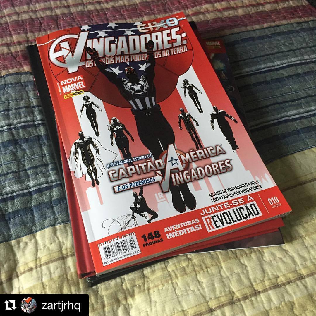 #Repost @zartjrhq with @repostapp.
・・・
Vingadores: Os Heróis Mais Poderosos da Terra 10 (2016) | Ótima edição. Traz boas histórias do Capitão América e os Poderosos Vingadores, Loki e Mundo de Vingadores relacionadas à saga Eixo. Merece destaque...