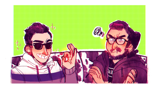 I took some time today to draw my two favorite youtubers, uberhaxornova and immortalHD
