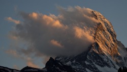 gornergrat:  Late evening clouds - Matterhorn in Zermatt, Switzerland  