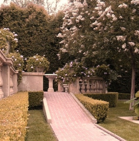 Landscape - Brick PaversDesign Ideas For A Large Mediterranean Backyard Brick Landscaping.