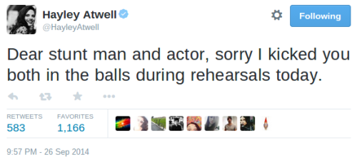 o-alala: Hayley Atwell hitting people and breaking things on set