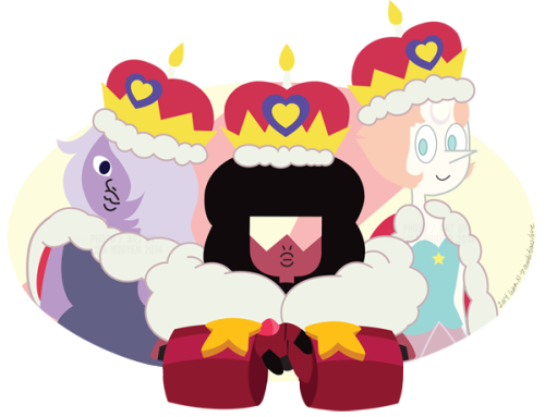lovelyrobot:  A group of gem royals. First drawn with Copic Multiliners, vector in Adobe Illustrator. 