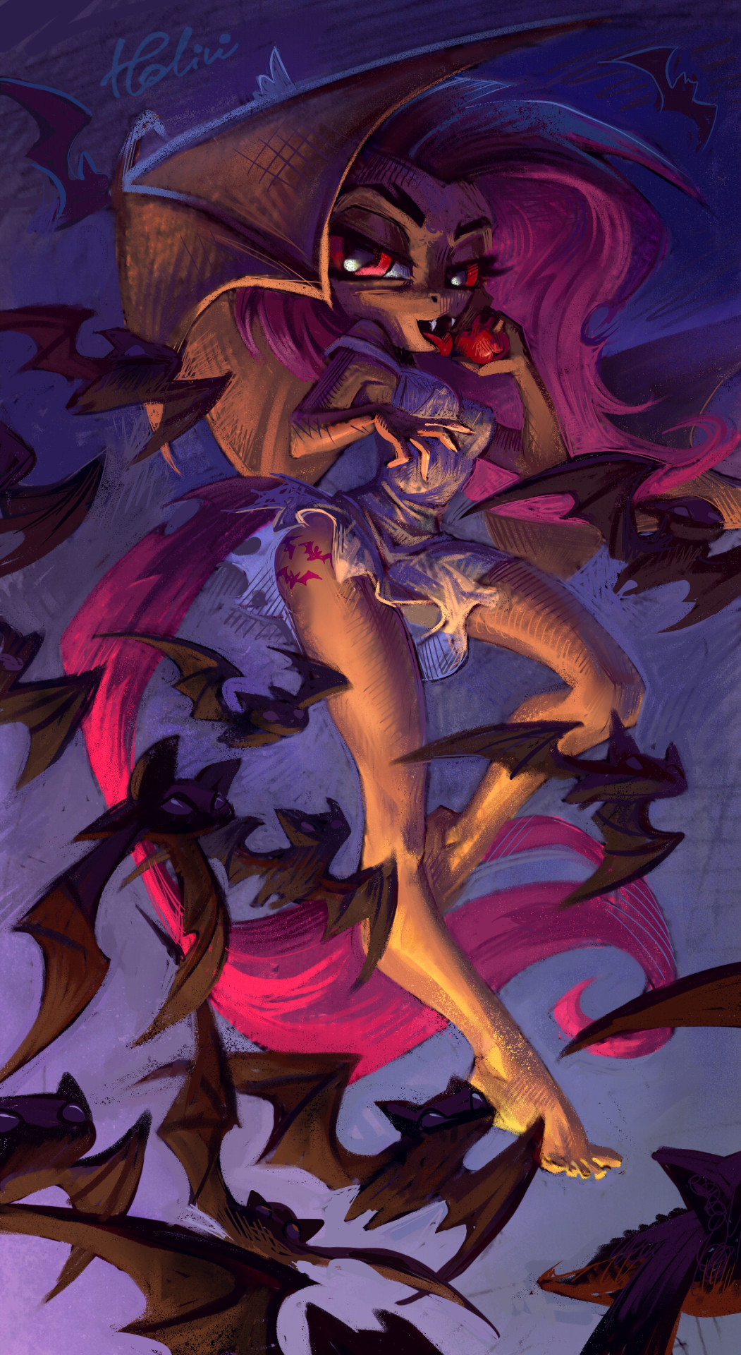 holivi-art: Flutterbat  all the art was made on one layer:) 