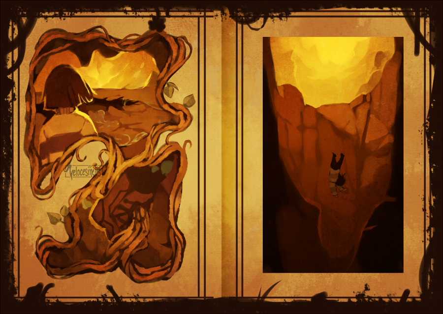 velocesmells:  Once upon a time… I tried redrawing the opening sequence of Undertale