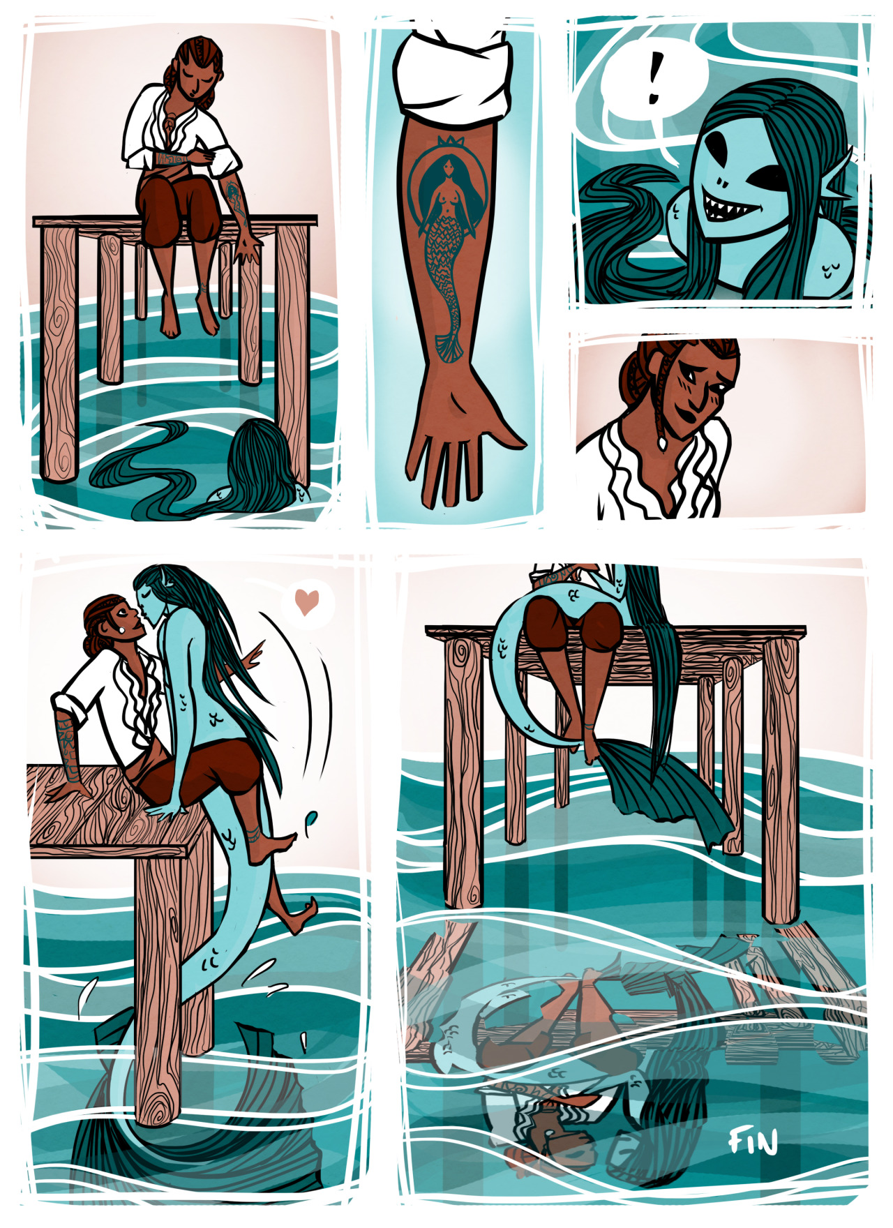 finkspiration:
“ charminglyantiquated:
“ a little love story about mermaids and tattoos
”
This rules
”