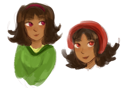 some test sketches of Becky! my headcanon is that her eyes look  redder when she’s Wordgirl because 