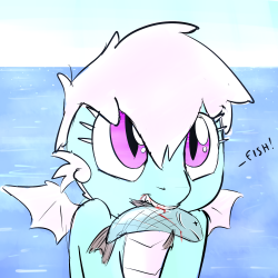 crack-dragon:  crackdragonarts:  feeeesh  boop  Eeeecute &lt;3