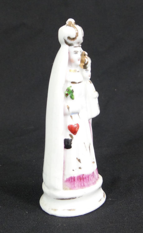 1880 Porcelain Our Lady of Consolation Virgin Mary Jesus Child Statue FigurineMeasures: 3 ½&q