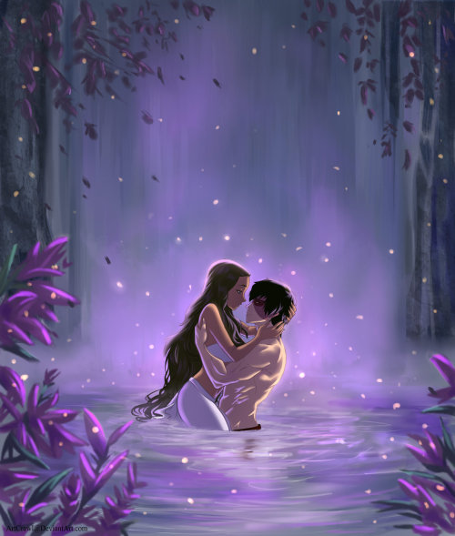 one-hundred-percent-zutara: Zutara: Waterfall by ArtCrawl