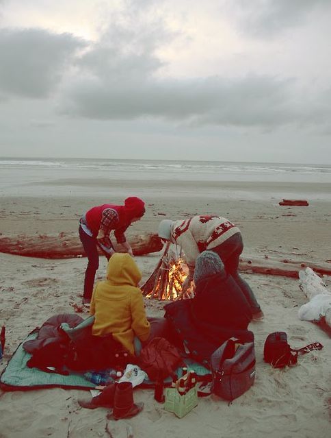 “You know, camping on a beach, in England, isn’t the best idea”
“Too right its freezing!”
“Girls, girls, don’t worry the men will build a fire”
…….
“That fire is tiny, were gonna freeze out here”
“Hey at least were together”
“Awwww James”
Taken by...