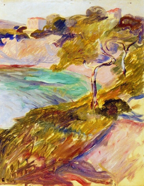 Some Munch’s paintings of the Mediterranean …- Trees by the Mediterranean  1892  Galerie výt