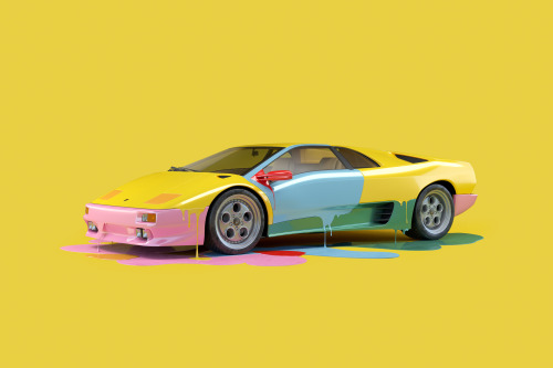 debutart: A tribute to the Diablo on its 30th anniversary for Lamborghini by Chris Labrooy.