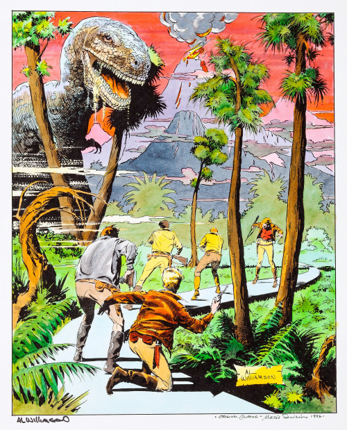 thebristolboard:
“ “Lost World” print by Al Williamson, hand colored by Marie Severin, 1996.
”