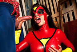 superheropornpics:  Spider-Woman gulps down some Spidey cock. What’s the best porn parody movie you’ve ever seen?