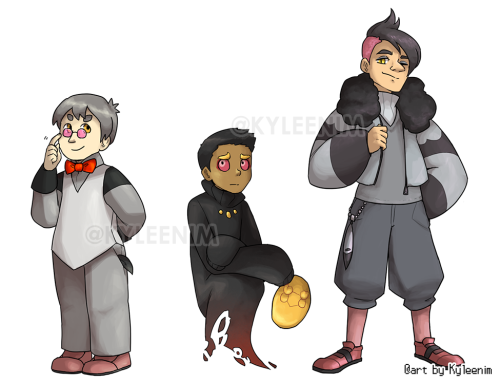 Finally finished re-drawing all the Myths of Unova pokemon catches as humans/gijinkas! You can see t