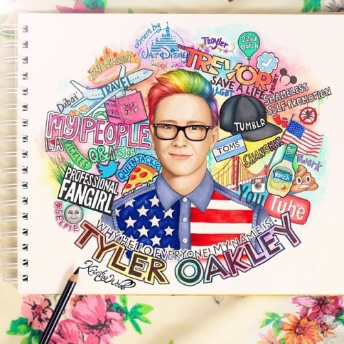tyleroakley: Check out this incredible drawing by @colour_me_creative… I’m literally in