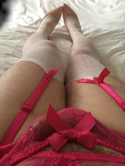 plikespanties:  Bright pink set. I love these so much much, I got excited as soon as they were on! It was hard to take pics as I had woken up so horny &amp; putting these on did not help to calm me down! I’ve had quite a few messages asking to see these