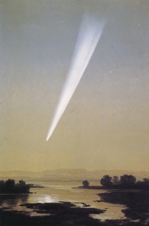 windypoplarsroom:José María Velasco“Gran cometa de 1882″