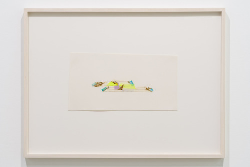 Tetsuro Kano, Practice surveying, 201748.5 x 65.5 cm, masking tape, oil pastel, pencil, gold transfe