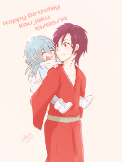 dakuran:  Happy Birthday Koujaku ∠( ᐛ