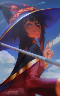 sakuyahitsu: Megumin! | ArtfulBeast@ArtStation※Permission