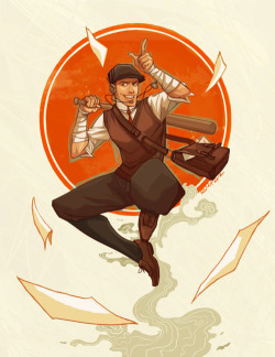 swimmingaomines: agenuineshit:  1920 team fortress 2 characters  (source) 