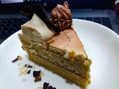 Just A Slice After A Day Of Work. #wfh #stayhome #covid19 #cake #sweets #coffeetime #teatime #foodie