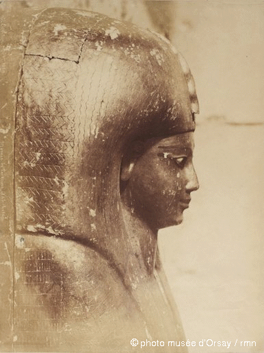 hismarmorealcalm:
“  Photograph by Théodule Devéria  Mummy of Queen Aah Hotep 1859 musee-orsay.fr  ”