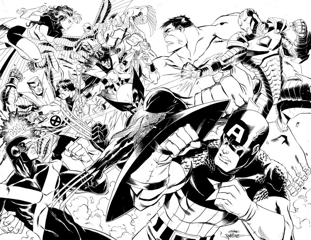 herochan:  Battle Royal Pencils by Michael O’Hare Inks by Ruben Martinez 