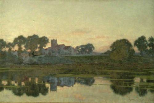 Byron Cooper (1850-1933) - Freshwater Church. 1890. Oil on canvas.