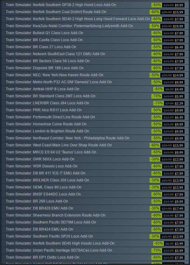 moxperidot: You can get a sweet deal on the Train Simulator 2017 DLC thanks to black