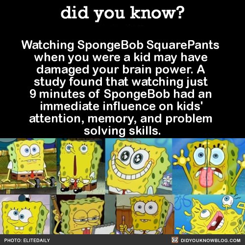 did-you-kno - Watching Spongebob Squarepants when you were a kid...