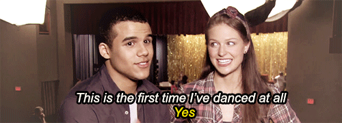rose-puckerman:Jacob Artist and Melissa Benoist being adorable backstage in The Role You Were Born t