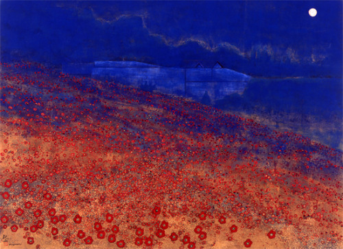 Reiji Hiramatsu aka 平松礼二 (Japanese, b. 1941, Tokyo, Japan) - 1: Normandie, Journey, Dream, Flower(1)