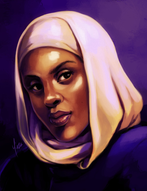 Patreon reward portrait of Sahra Guleed from the Peter Grant / Rivers of London series! Based on act