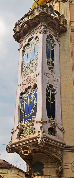 onarangel:Torino Liberty - Casa Fenoglio Lafleur | Art Nouveau Style and Stained Glass Windows