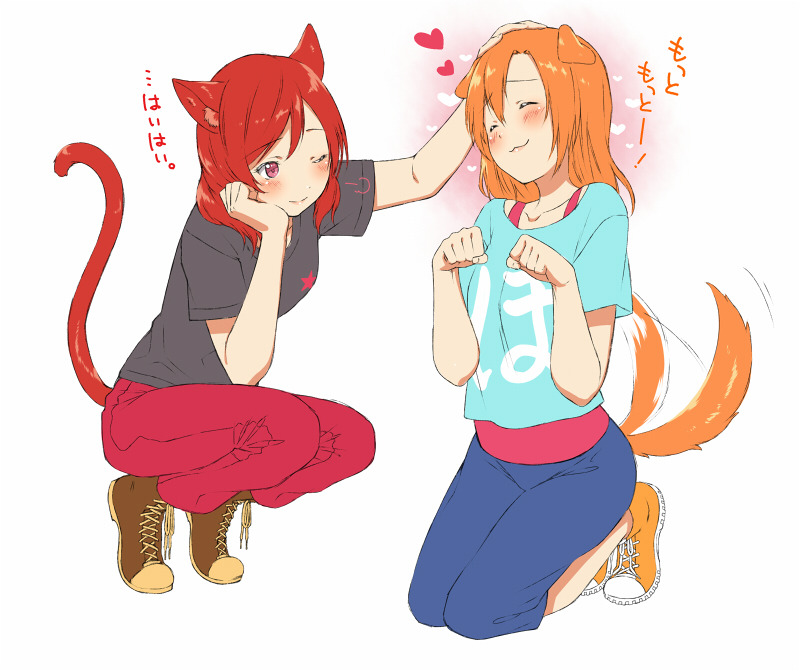 dog-girls-going-awoo:    kousaka honoka and nishikino maki (love live! and love live!