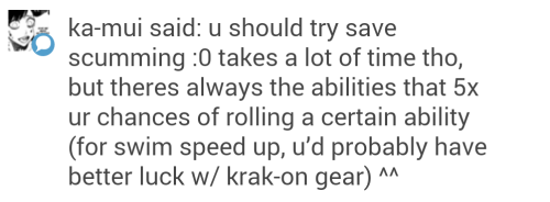 i would try that but doesn’t it auto-save after u’ve already used up a snail? hhhhhhh.   &i was trying to get swim speed up w/ the squid hairclip so i could have 1 swim speed up main and 3 subs u feel. all i need is 1 swim speed up sub