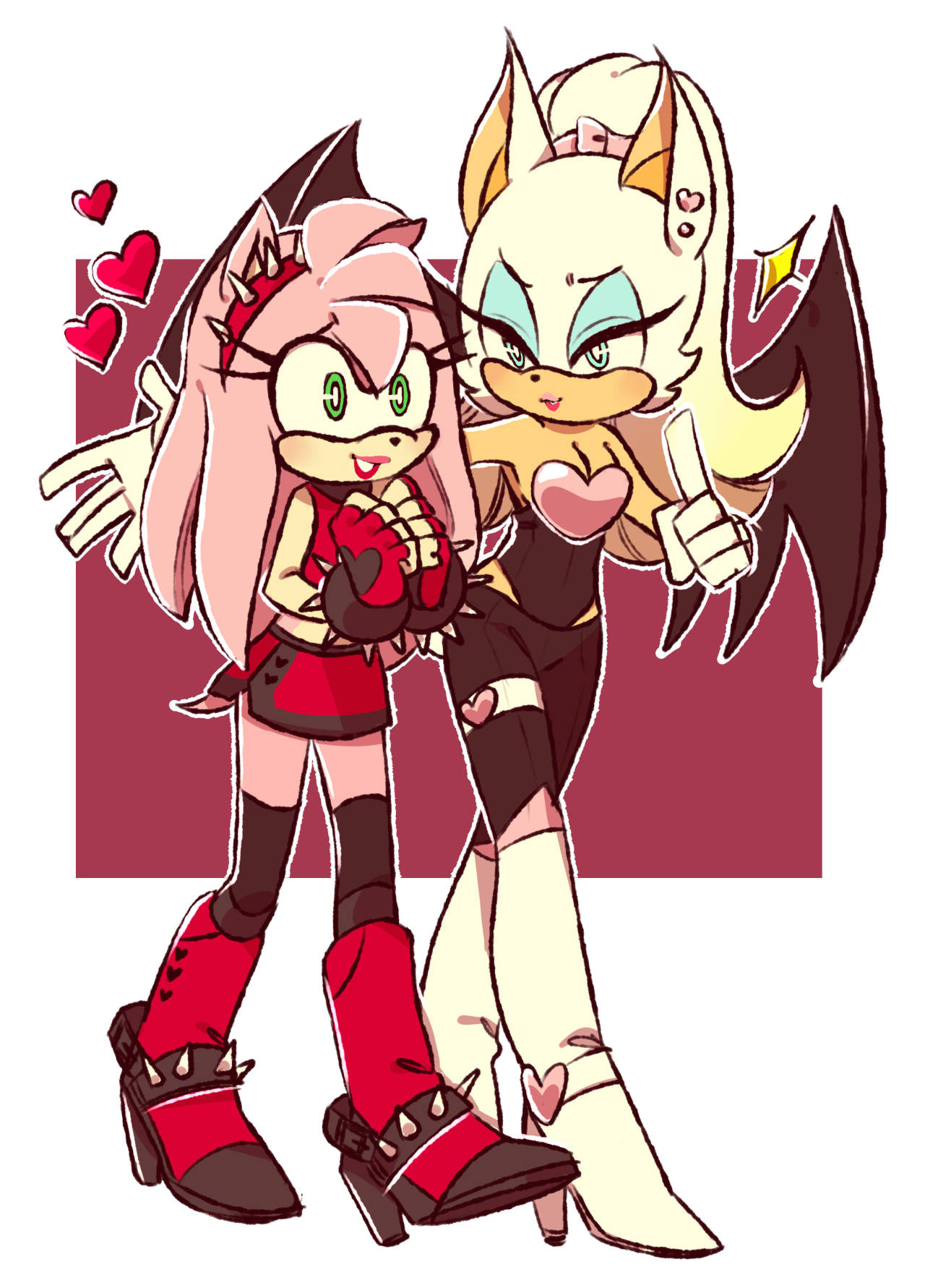 mimeeva:  Amy and Rouge~   &lt; |D’‘‘‘
