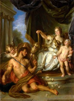 howsaucy:  Charles-Antoine Coypel, Hercule et Omphale 1731, oil on canvas, 180 x 133 cm, Alte Pinakothek, Munich, Germany 