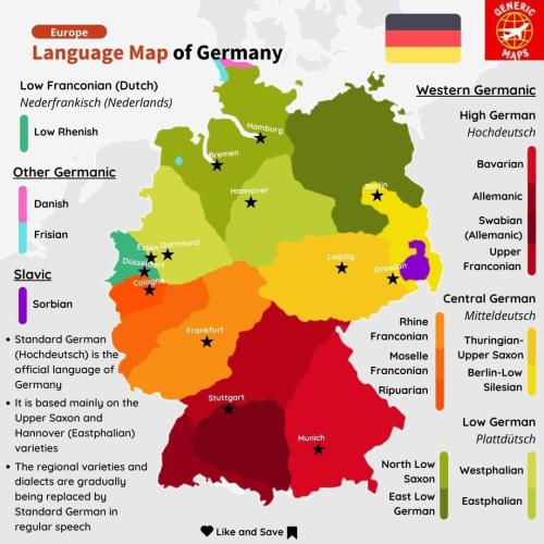 mapsontheweb: Language Map of Germany.by u/Zohaibrayan123