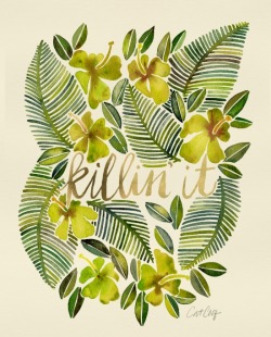 bestof-society6:    Killin’ It – Tropical Yellow by Cat Coquillette  More by the Artist Here 