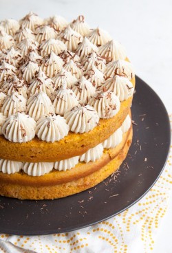 sweetoothgirl:  PUMPKIN TIRAMISU CAKE