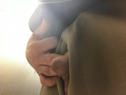 Here is a submission from my tall friend.  He is 6′5″ and has a great cock.  I