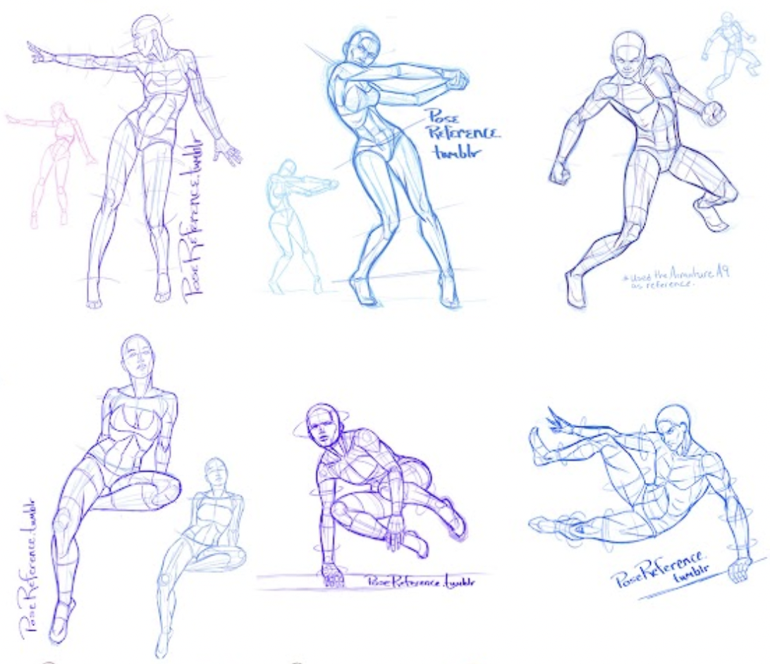 Pose Reference — So, the pdf downloads for my pose drawing and art...