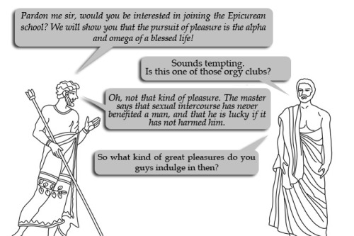 &ldquo;Send me a pot of cheese, so that I may have a feast when I care to.&rdquo; - Epicurus in a le